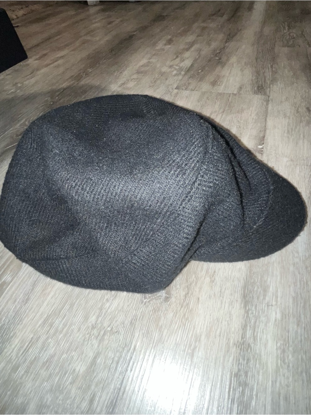 Vintage Gap Black Knit Newsboy Cap